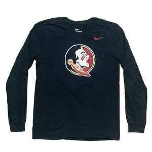 Adult Nike The Nike Tee Long Sleeve Crew‎ Neck T-Shirt Black S Florida State